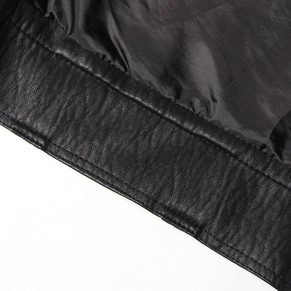 Chaqueta de Cuero PU Estilo Motociclista para Mujer