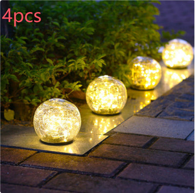 Luz Solar LED de Jardín con Diseño de Esfera de Cristal Agrietado - Image 13