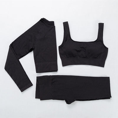 Conjunto Deportivo Yoga Jacquard Elástico Premium - Image 5