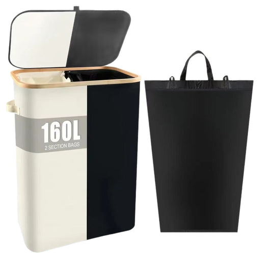 Canasta Plegable para Ropa Sucia con Tapa y Protección Antipolvo - Image 5