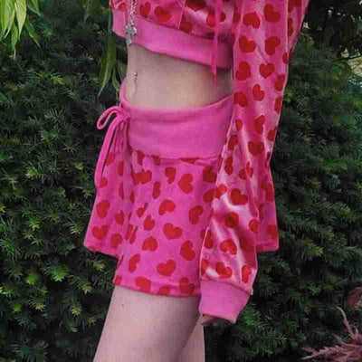 Vestido Terciopelo Rojo Estampado Love para Mujer - Image 4