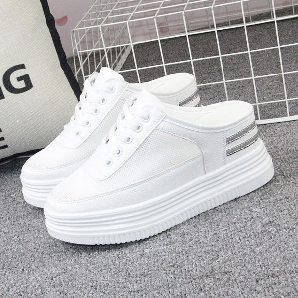 Zapatillas Blancas Transpirables con Malla Hueca para Mujer - Image 3