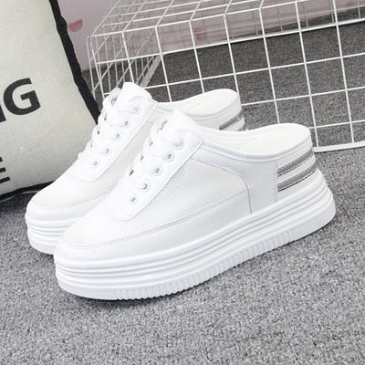 Zapatillas Blancas Transpirables con Malla Hueca para Mujer - Image 3