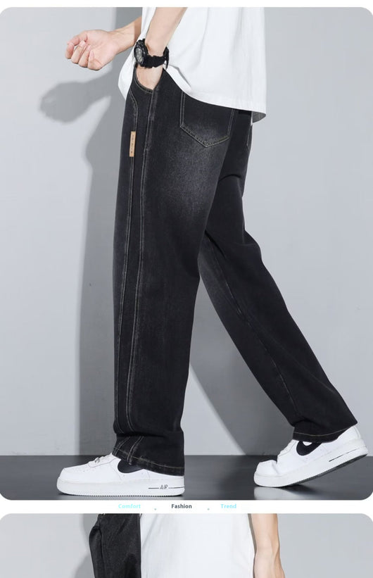 Pantalones Vaqueros Rectos Anchos para Hombre - Comodidad y Estilo Casual - Image 35