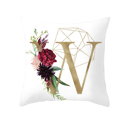 Funda de Almohada Nórdica con Letras Doradas y Diseño Geométrico - Image 58