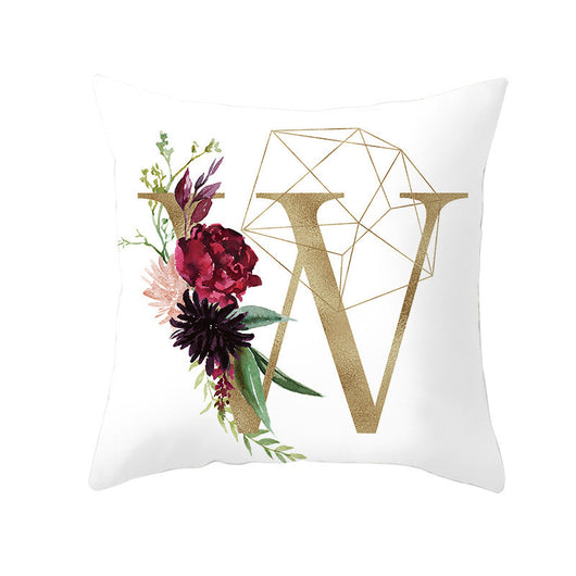 Funda de Almohada Nórdica con Letras Doradas y Diseño Geométrico - Image 58