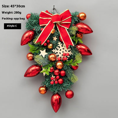 Árbol de Navidad Invertido con Guirnalda de Ratán y Adorno Cuerno - Image 10