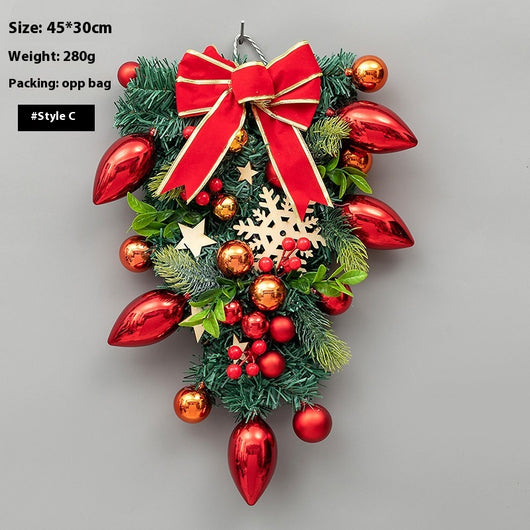 Árbol de Navidad Invertido con Guirnalda de Ratán y Adorno Cuerno - Image 10
