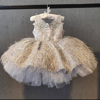 Vestido Princesa de Encaje para Niña - Largo a la Rodilla Perfecto para Cumpleaños - Image 7