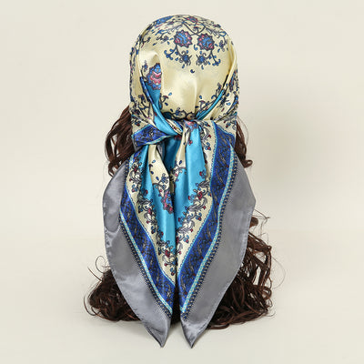 Pañuelo de Seda Artificial Estampado 90cm - Accesorio Versátil para Cualquier Ocasión - Image 10