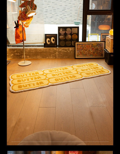 Alfombra Moderna de Felpa para Dormitorio con Letras en Relieve - Image 23