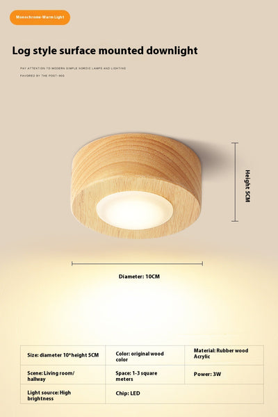 Lámpara de Techo Empotrada en Madera Maciza - Diseño Minimalista Moderno - Image 4