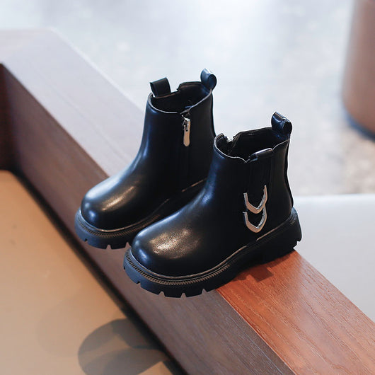 Botas Martin Infantiles de Invierno Estilo Británico con Felpa - Image 4