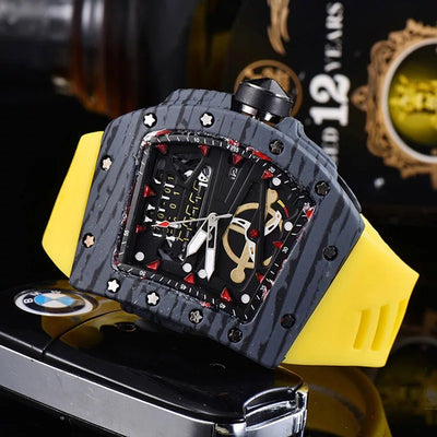Reloj de Hombre Cuarzo con Banda de Silicona y Esfera Hueca - Image 8