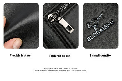 Billetera Masculina de Diseño Clutch con Cierre de Combinación - Image 11