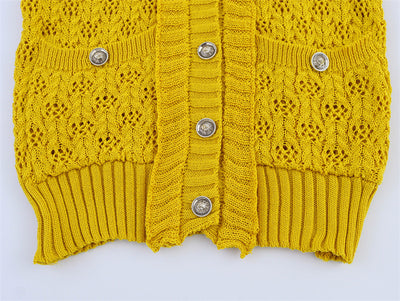 Chaleco Tejido Amarillo Sweet Style - Versatilidad y Elegancia Sin Mangas - Image 10