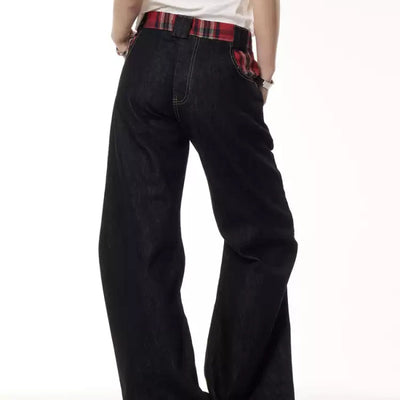 Jeans Retro con Costuras Escocesas y Bolsillos Invertidos - Image 3