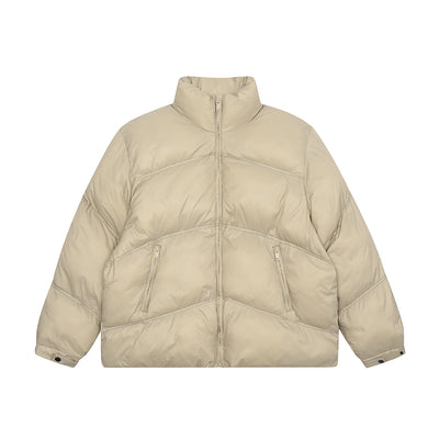 Chaqueta Acolchada de Terciopelo con Cuello Alto Estilo Urbano - Image 5