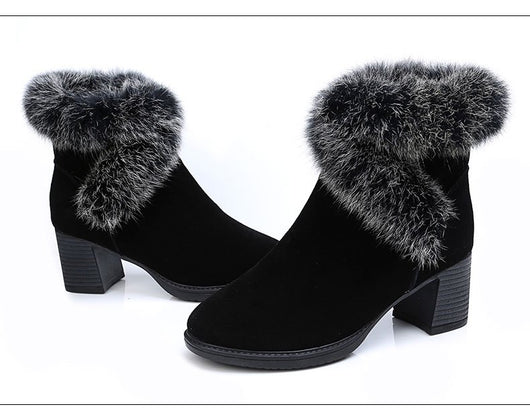 Botas de Nieve para Mujer con Forro de Conejo y Plantilla Térmica - Image 9