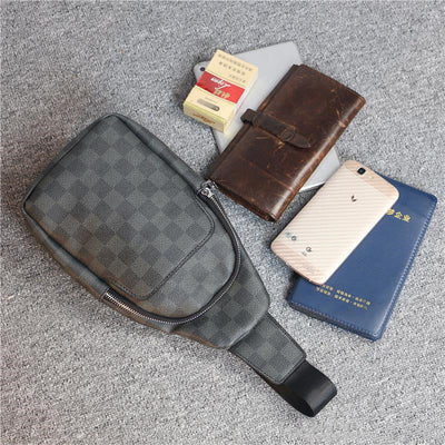 Bolsa Bandolera Cuadros para Hombre - Mochila de Pecho y Maletín - Image 8
