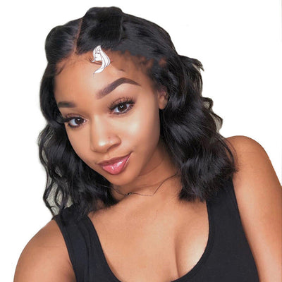 Peluca Sintética Rizada Corta con Encaje Frontal - Image 5