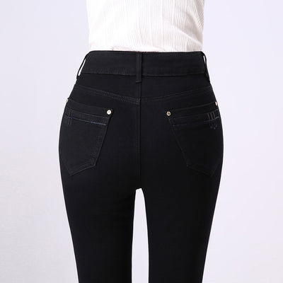 Pantalones Rectos Talla Grande Cintura Alta con Elastano para Mujer - Image 22