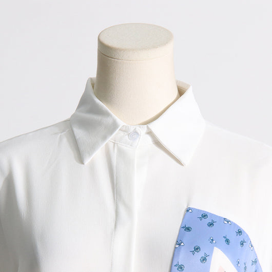 Blusa Larga Estampada con Diseño Artístico para Mujer - Image 10