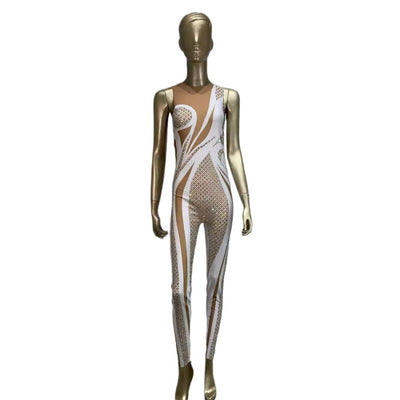 Jumpsuit de Fiesta Yama Fashion AB con Cristales Multicolor - Image 5