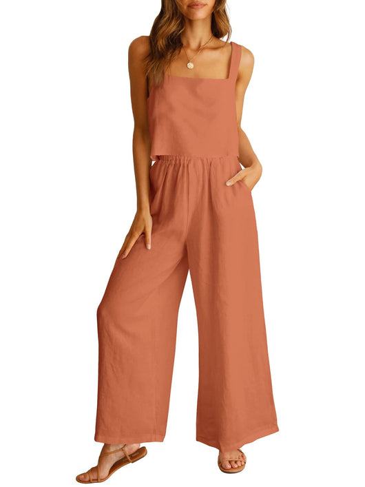 Conjunto Casual Elegante: Top Sin Mangas y Pantalón Ancho - Image 15