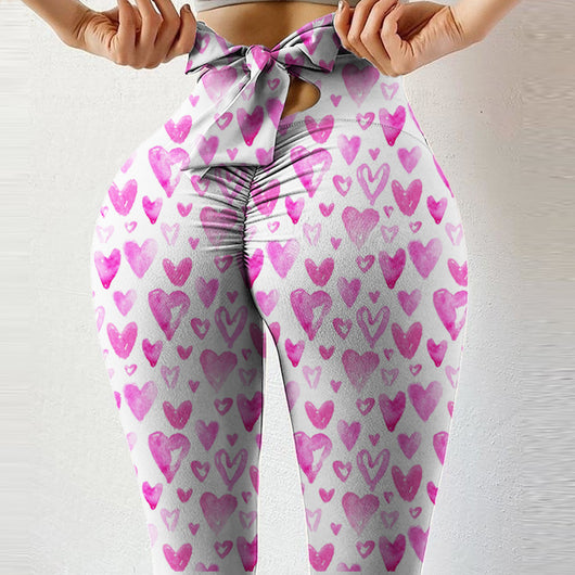 Pantalones Cortos Yoga Cintura Alta Ajustados con Detalle de Lazo - Image 7