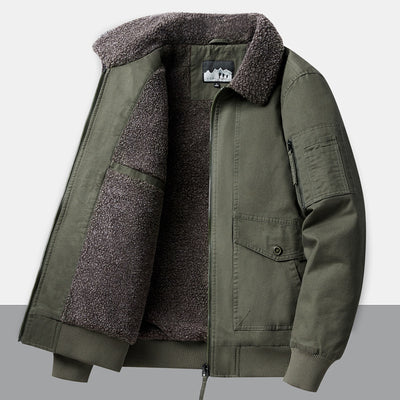 Chaqueta Cargo Cálida con Forro Polar para Hombre