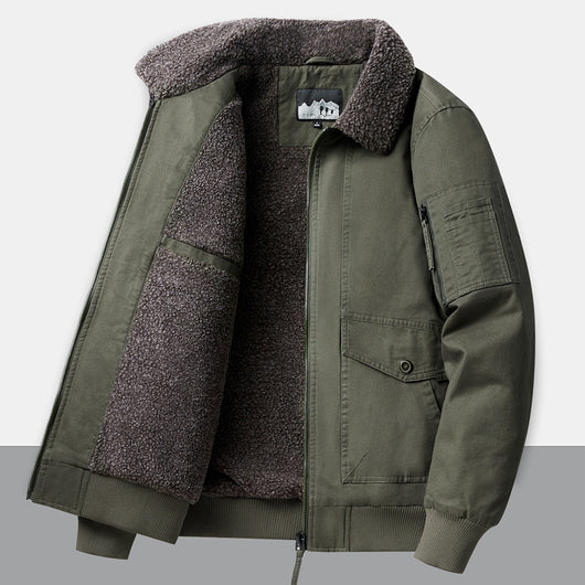 Chaqueta Cargo Cálida con Forro Polar para Hombre
