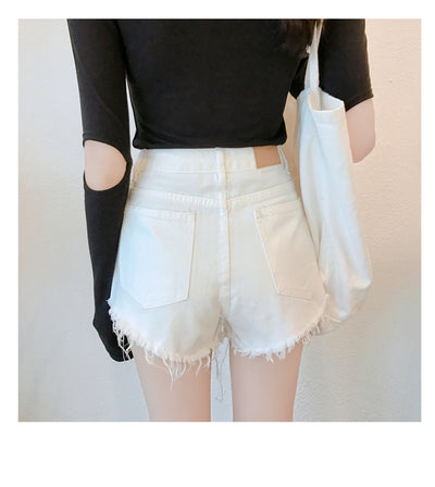Shorts Anchos de Tiro Alto con Lentejuelas Doradas - Image 6