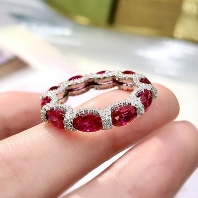 Anillo de Diamantes Completo para Mujer - Elegancia y Temperamento - Image 24