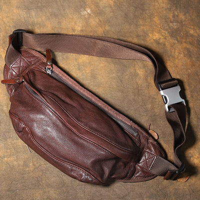 Bolsa de Cuero Retro de Una Bandolera para Hombre - Image 3
