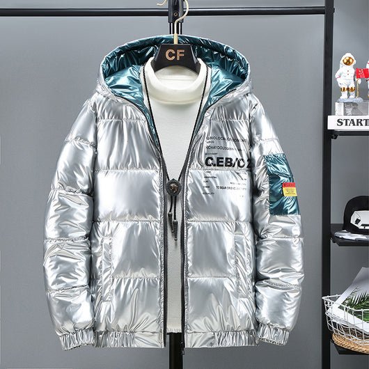 Chaqueta Acolchada de Invierno con Acabado Brillante - Image 8