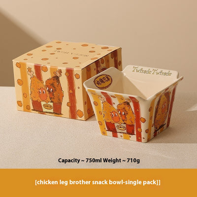Cuenco de Cerámica Multifuncional para Palomitas y Frutas - Image 7