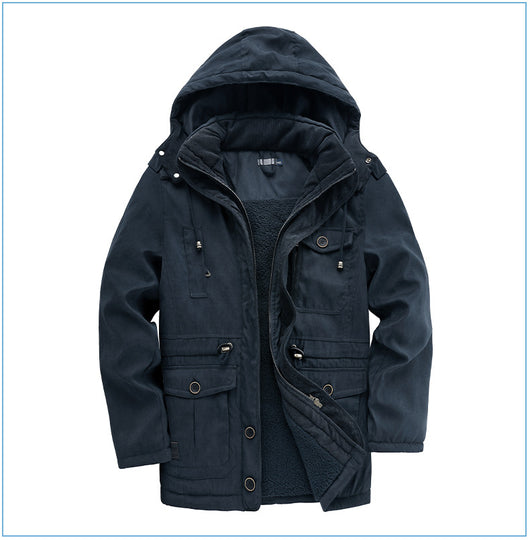 Abrigo de Algodón Acolchado Talla Grande para Hombre - Image 29