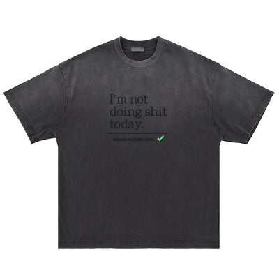 Camiseta de Algodón Suelta con Efecto Vintage Desgastado - Image 5