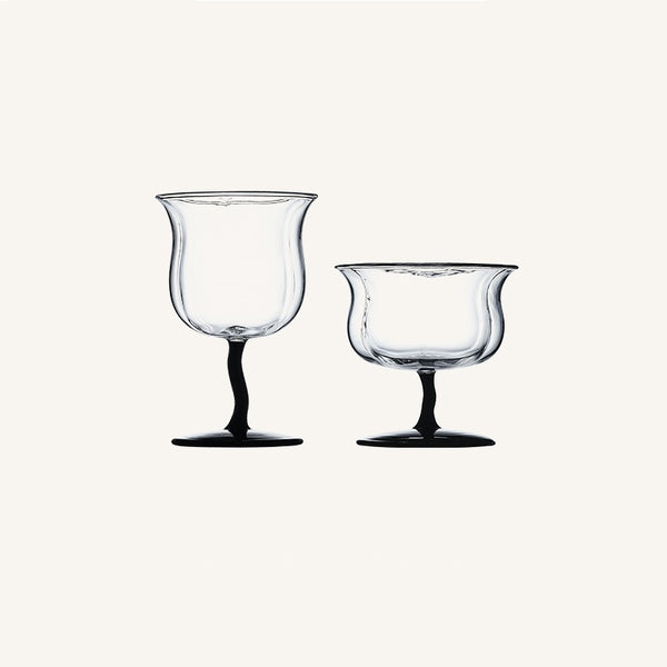 Copa Retro Vintage de Cristal con Diseño Creativo Original