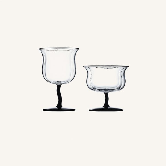 Copa Retro Vintage de Cristal con Diseño Creativo Original