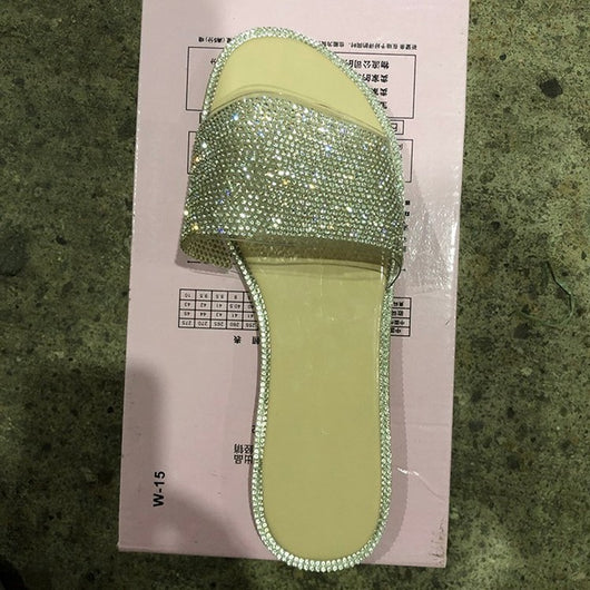Sandalias y Pantuflas Mujer Talla Grande con Strass y Tacón Bajo - Image 10