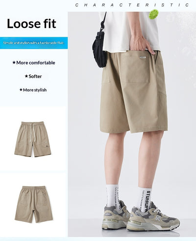 Pantalones Cortos de Trabajo Estilo Retro American para Hombre - Algodón Ice Silk Fresco - Image 11