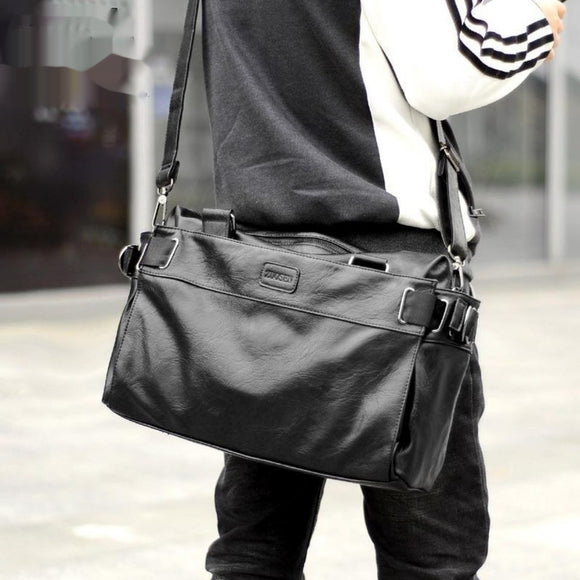 Bolso de Cuero para Hombre - Maletín Casual de Gran Capacidad para Viajes
