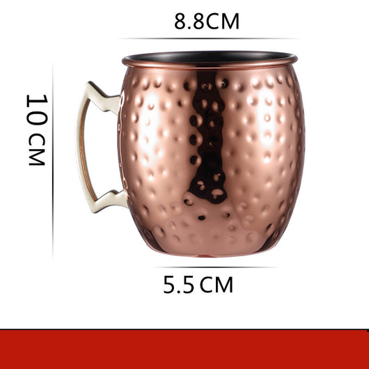 Vaso Cóctel Moscow Scorpion Acero Inoxidable Efecto Martillado Plateado Negro - Image 8