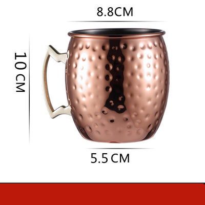 Vaso Cóctel Moscow Scorpion Acero Inoxidable Efecto Martillado Plateado Negro - Image 18