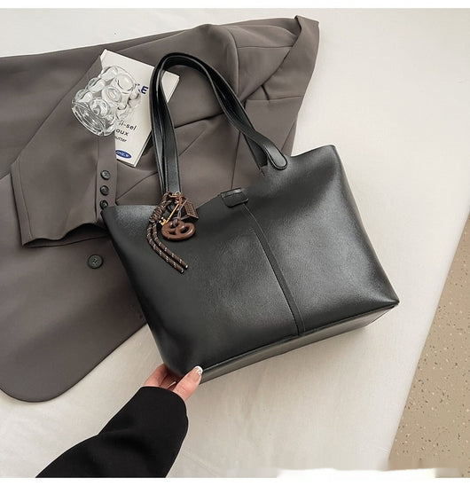 Bolsa Tote Retro Texturizada de Gran Capacidad para el Hombro - Image 17