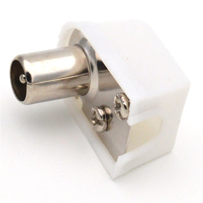 Pack 10 Adaptadores PAL Macho a Conector PAL 90° - Convertidor CATV Blanco - Image 9