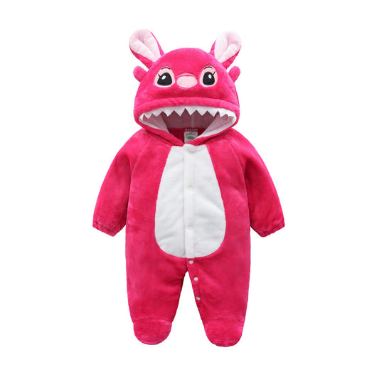 Pijama Tipo Mameluco de Franela con Capucha para Bebé - Unisex 0-1 Año - Image 10