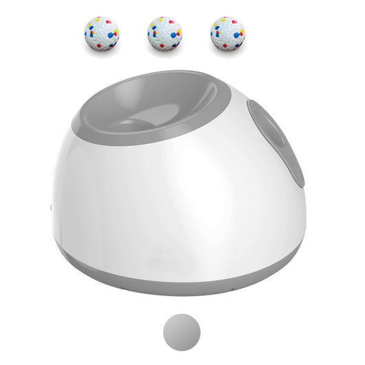 Orange and white pet intelligence ball dispenser with three foam balls, designed as a dog toy. - Image 7